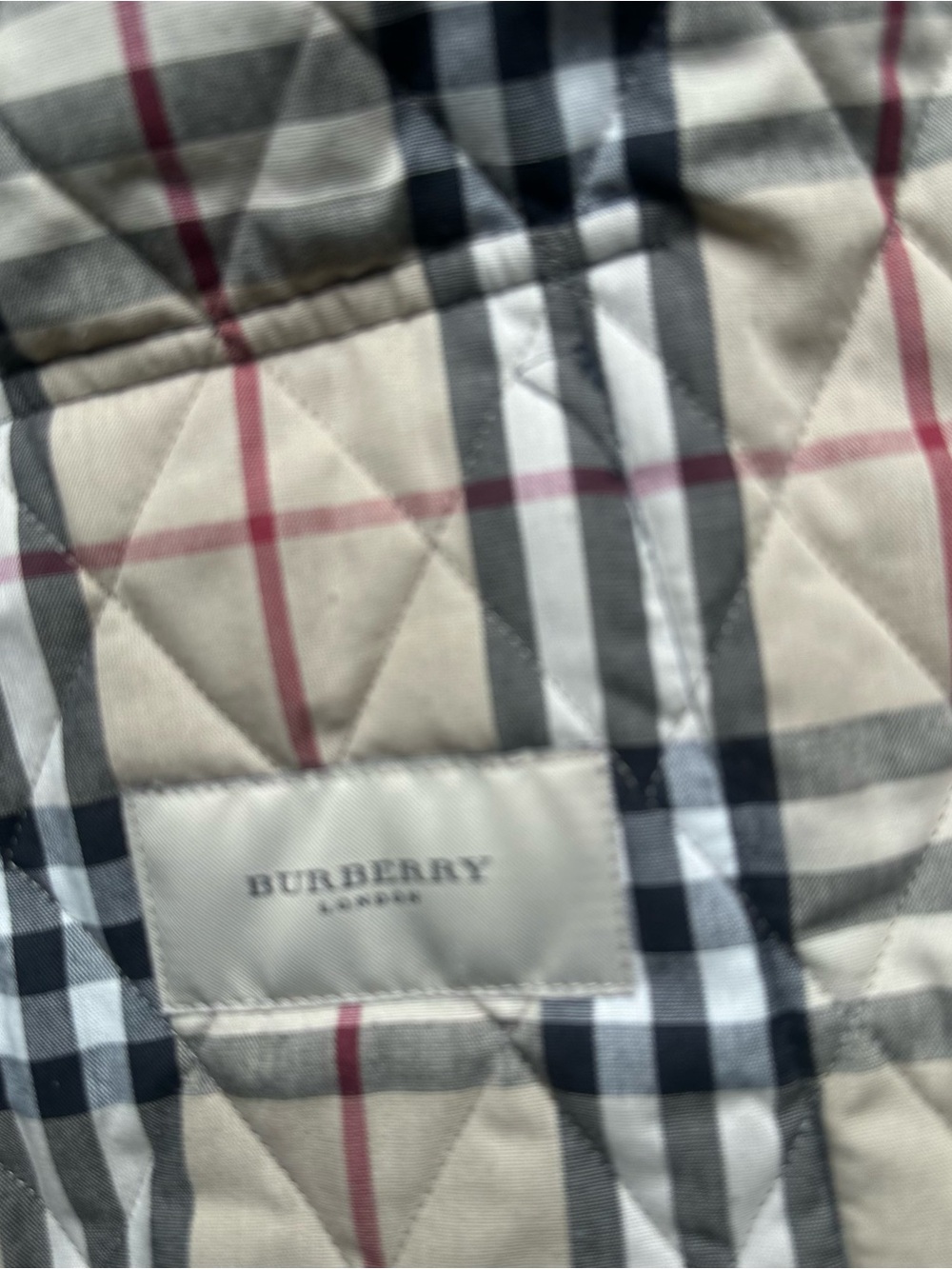 Burberry Quilted Black Belted Jacket with Button Front size medium - Picture 6 of 6
